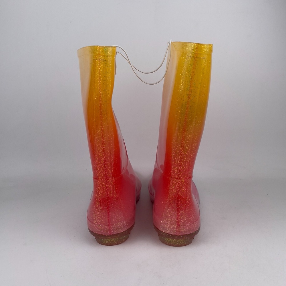 Cat & Jack Cece Rain Boots Kids 5 Pink Waterproof Easy-on Handles Round Toe - Picture 4 of 6